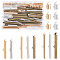 100Pcs 4 Style Brass Slide On End Clasp Tubes, Slider End Caps, Mixed Color, 6x6~40x4mm, Hole: 1x2~3mm