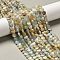 Natural Flower Amazonite Beads Strands, Heart, 5.5x6~6.5x2.5~3mm, Hole: 0.7mm, about 69~72pcs/strand, 14.88~15.2(37.8~38.6cm)