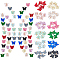 60Pcs 12 Style Acrylic Charms, with Alloy Loops, Butterfly, Golden, Mixed Color, 5pcs/style