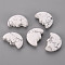 Natural Howlite Beads, No Hole/Undrilled, Moon, 29.5~30.5x21x9.5mm