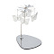 Spinning Candle Holder with Tray Butterfly Silver Carousel Candle Spinner Windmill Metal Rotating Tea Light Candle Holder Candlestick Ornament for Table Centerpiece Home Party Wedding Decor