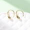 Teadrop Brass Dangle Earrings, Nickel Free, Real 18K Gold Plated, 16x5mm