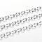 Tarnish Resistant 304 Stainless Steel Cable Chains, Unwelded, for Jewelry Making, Stainless Steel Color, 4x3x0.8mm, about 32.8 Feet(10m)/card