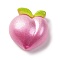 Resin Cabochons, Pearl Pink, Peach, 19.5x18.5x9.5mm