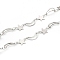 Tarnish Resistant 304 Stainless Steel Moon & Star Link Chains, Soldered, with Spool, Stainless Steel Color,Moon: 12x8x0.5mm, Star: 7x10x0.5mm, about 32.8 Feet(10m)/roll