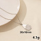 Stylish Stainless Steel Geometric Teardrop Pendant Necklace for Women