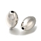 Rack Plating Brass Beads, Long-Lasting Plated, Lead Free & Cadmium Free, Rice, Platinum, 16x10.5mm, Hole: 2.5mm