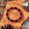 Synthetic Turquoise Beaded Stretch Bracelets, Skull, with Painted Glass Beads, Black, Inner Diameter: 2-1/4 inch(5.6cm)
