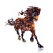 Acrylic Flower Print Animal Brooches, for Backpack Clothes, Horse, 70x62mm