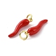 Подвески из латуни с покрытием из эмали X-KK-C008-20G-04-3