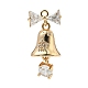 Латунные микропаве прозрачные подвески с фианитом KK-S531-24G-1