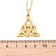 Ожерелья с подвеской Trinity Knock из нержавеющей стали 304 NJEW-H059-02G-5