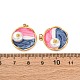 Подвески из нержавеющей стали 304 с эмалью STAS-U061-44G-3