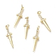 Латунные микропаве прозрачные подвески с фианитом X-ZIRC-I048-16G-1