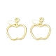 Подвески из сплава Apple с открытой задней панелью и стойкой FIND-G052-48LG-2
