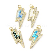 Латунные микропаве прозрачные подвески с фианитом KK-C045-27G