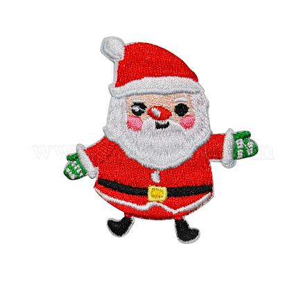 Самоклеящиеся нашивки с компьютерной вышивкой на рождественскую тему XMAS-PW0001-096C-1
