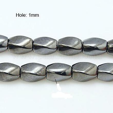 Немагнитные синтетический гематит бисер пряди G-E001-4-9x6mm-1