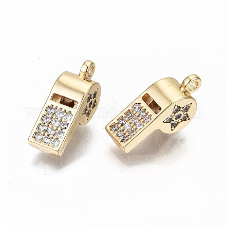 Латунные микропаве прозрачные кубические циркониевые подвески KK-S356-172G-NF-1
