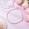 Natural Cultured Freshwater Pearl Two Sides Polished Beaded Necklaces for Women, Creamy White, Golden, 15.16 inch(38.5cm)