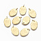 304 Stainless Steel Pendants, with Jump Rings, Oval with Word love my kids, Real 14K Gold Plated, 17.5x12.5x2mm, Jump Ring: 5x0.8mm, 3.4mm inner diameter