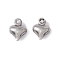 Non-Tarnish 304 Stainless Steel Charms, Puffed Heart Charms, Stainless Steel Color, 9x6.5x3.5mm, Hole: 1mm