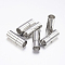 Brass Bayonet Clasps, Jewelry Design Accessory, Platinum Color, 20x7mm, Hole: 6mm