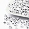 Letter Acrylic European Beads, Horizontal Hole, Cube, Letter.A, 10x10x10mm, Hole: 3.5~4mm, about 59pcs/50g