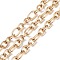 Ion Plating(IP) 304 Stainless Steel Oval Link Chains, Unwelded, with Spool, Golden, 21x13x3mm, 15x12.5x3mm, about 16.40 Feet(5m)/Roll