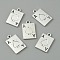 Tibetan Style Alloy Pendants, Playing Card Charms, Ace of Spades, Antique Silver, 20x12.5x1mm, Hole: 1.4mm
