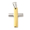 Ion Plating(IP) 304 Stainless Steel Pendants, with 201 Stainless Steel Pendant Bails, Cross, Golden, 30x22x3.5mm, Hole: 9x44mm