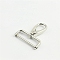 Zinc Alloy Handbag Purse Belt Clasp Clip, Snap Hook Lobster Clasps Buckles, Platinum, 5cm, Hole: 14mm, Inner Diameter: 3.8x0.9cm