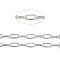 Brass Paperclip Chains, Flat Oval, Drawn Elongated Cable Chains, Soldered, Long-Lasting Plated, with Spool, Cadmium Free & Nickel Free & Lead Free, Platinum, 6x2.6x0.4mm, about 16.4 Feet(5m)/roll