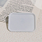 Spray Printed Alloy Rectangle Storage Tray Model, Micro Landscape Home Dollhouse Accessories, Pretending Prop Decorations, White, 51x38x3mm