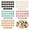 Golden Plated Alloy Enamel Charms, Enamelled Sequins, Flat Round with Alphabet, Letter A~Z, Mixed Color, 14x12x2mm, Hole: 1.5mm, 26pcs/set, 5 colors, 1set/color, 5sets/box
