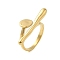 304 Stainless Steel Rings for Women, Golden, US Size 6(16.5mm)