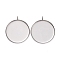 Non-Tarnish 304 Stainless Steel Lace Edge Bezel Cups, Flat Round, Stainless Steel Color, 36x31x2mm, 30mm Inner Diameter