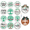 US 1 Set PET Hollow Out Drawing Painting Stencils, with 1Pc Art Paint Brushes, for DIY Scrapbook, Photo Album, Tree of Life, Painting Stencils: 300x300mm, 12pcs/set