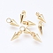 304 Stainless Steel Pendants, Spike/Cone, Real 18K Gold Plated, 7.5x3mm, Hole: 1.8~2mm
