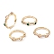 Brass Micro Pave Cubic Zirconia Cuff Rings, Open Rings, Long-Lasting Plated, Real 18K Gold Plated, Round, Mixed Color, 2.5mm, Inner Diameter: 18mm