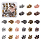 48Pcs 24 Styles Tibetan Style Alloy Beads, Mixed Shapes, Mixed Color, 2pcs/style
