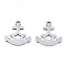 Non-Tarnish 201 Stainless Steel Pendants, Laser Cut, Anchor, Stainless Steel Color, 15.5x15x0.9mm, Hole: 1.6mm