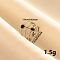 304 Stainless Steel Cuff Rings, Stylish Design Enamel Open Ring for Women Men