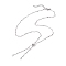304 Stainless Steel Slider Necklace Makings, with Wave Bar Link Chains and Brass Slider Beads, Stainless Steel Color, 21.26 inch(54cm)