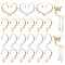 36Pcs 3 Colors Alloy Ear Cuff Findings, Climber Wrap Around Non Piercing Earring Findings with Horizontal Loops, Mixed Color, 57.5x38.5x3.5mm, Hole: 2.5mm, 12pcs/color