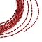 Aluminum Wire, Twisted Flat, for DIY Craft, Dark Red, 1mm, 18 Gauge, about 16.40 Feet(5m)/Roll
