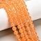 Natural & Dyed Malaysia Jade Bead Strands, Round, Light Salmon, 8mm, Hole: 1.0mm, about 48pcs/strand, 15 inch