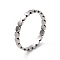 Non-Tarnish 201 Stainless Steel Oval Wrap Finger Ring for Women, Stainless Steel Color, US Size 6 1/2(16.9mm)