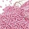 Cylinder Seed Beads, Opaque Colours Luster, Uniform Size, Flamingo, 2x1.5mm, Hole: 0.8mm, about 40000pcs/bag, about 450g/bag