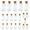 20Pcs 4 Styles Glass Jar Bead Containers, Corked Wishing Bottles, Clear, 1.6~4x1.6~5cm, Capacity: 4~10ml(0.13~0.34 fl. oz), 5pcs/style